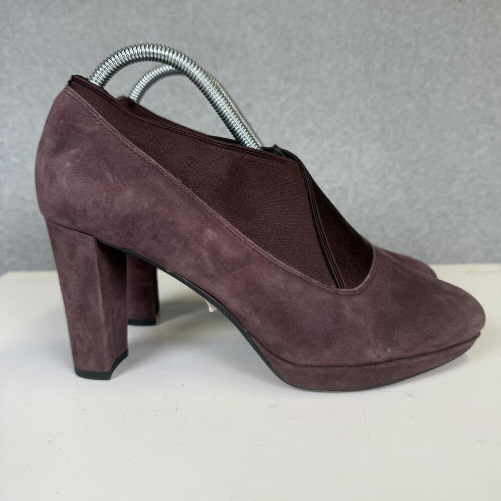 Clarks Smart Trouser Shoes Kendra Mix Aubergine Suede Women's 10M